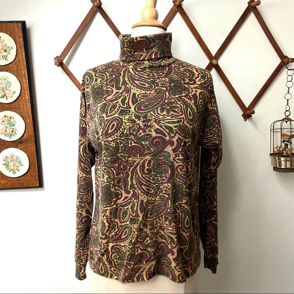 Vintage Paisley Turtleneck